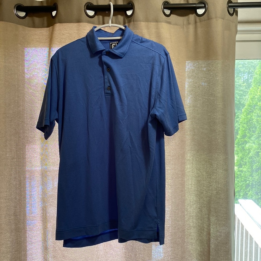 Mens L Footjoy Athletic Fit Dri-Fit Polo
